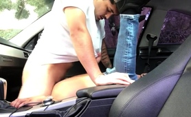 Amateur Teen Gets Her Tight Pussy Pounded Hard In The Car