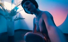 Skinny Brunette Teen Model Puts Her Naked Body On Display