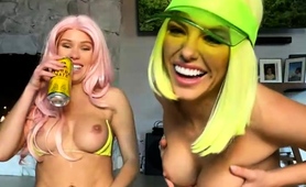 two-kinky-lesbian-friends-masturbating-together-on-webcam