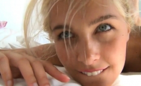 Mesmerizing Blonde Teen Sensually Touches Herself On Webcam