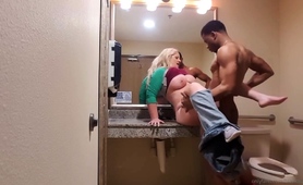Chunky Blonde Milf Cheating On Husband With Black Stud