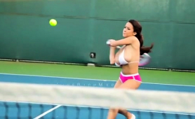 Stunning Asian Beauty With Big Hooters Loves To Play Tennis